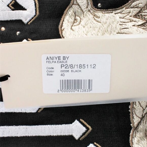 Aniye By Eagle Long Sleeved Cotton Sweatshirt in Black -Women's Size L - Picture 5 of 14